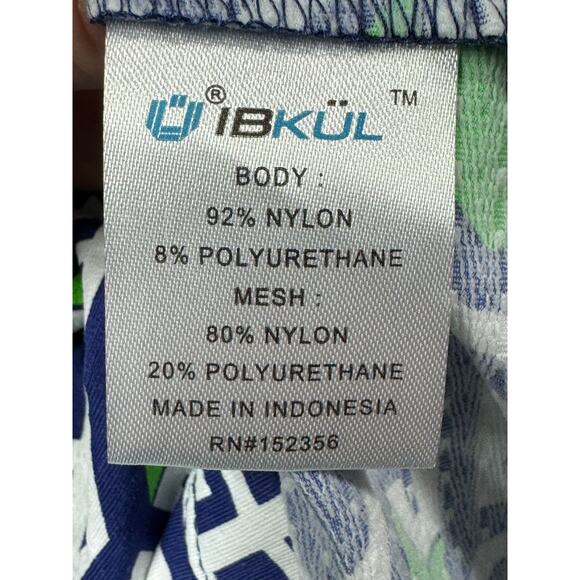 IBKUL Women's Mesh Long Sleeve Geo Print Mock Neck 1/4 Zip Top - Size XL - Picture 5 of 5